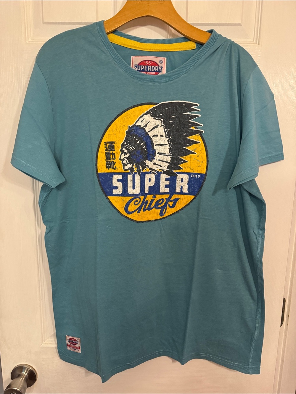 Superdry Teal 'Super Chiefs' Graphic Short Sleeve Tee